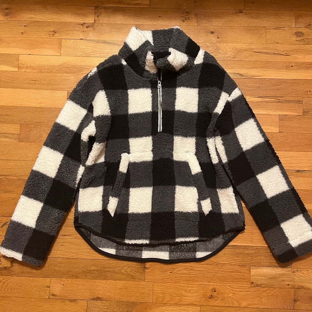 Plaid sherpa jacket